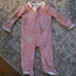 The Honest Company Pink Floral Footie